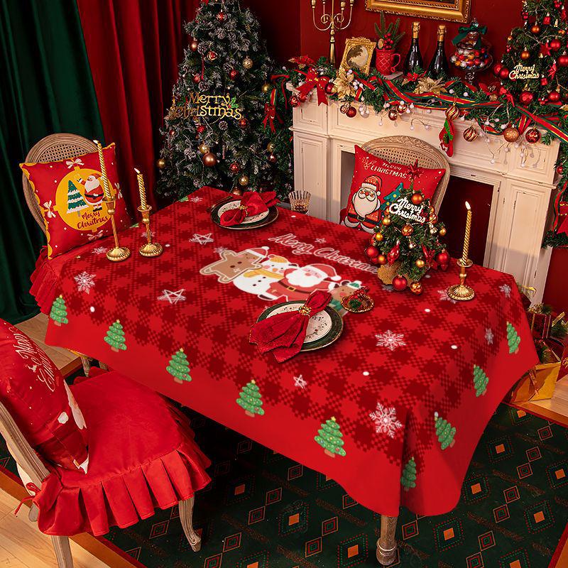 Festliche rote Weihnachts-Tischdecke & Foto-Hintergrund