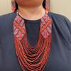 Handmade Red Seed Bead Necklace