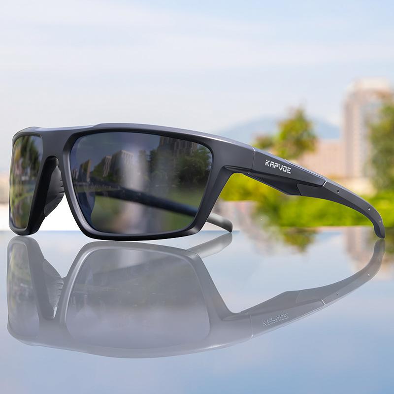 

KAPVOE Polarized Colorful Cycling Glasses Sports Glasses Windproof Sunglasses for Mountain and Road Biking for Men and Women TK12-QTC-1L-05