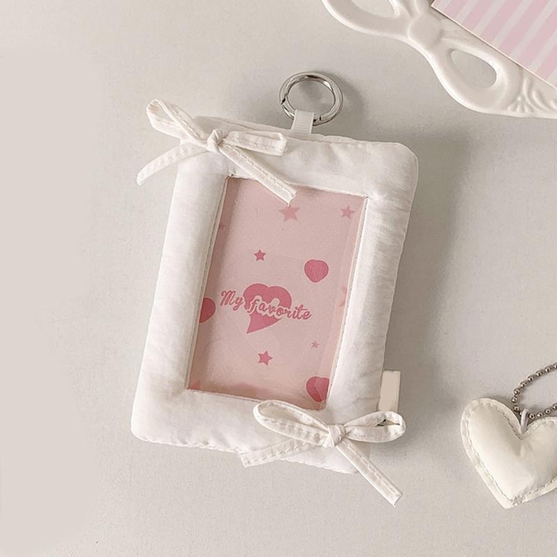 Photocard Holder Korean Popular Photo Card Holder with Keychain ID Cards Holder Pendant Keychain Student Card Sleeves