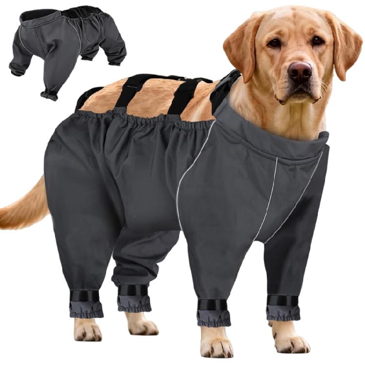 

Four Legged Dog Pants Waterproof Snow Pants Shoes Dirty-Proof Pet Paws Protectors with Boot for Outdoor Walking Running XS