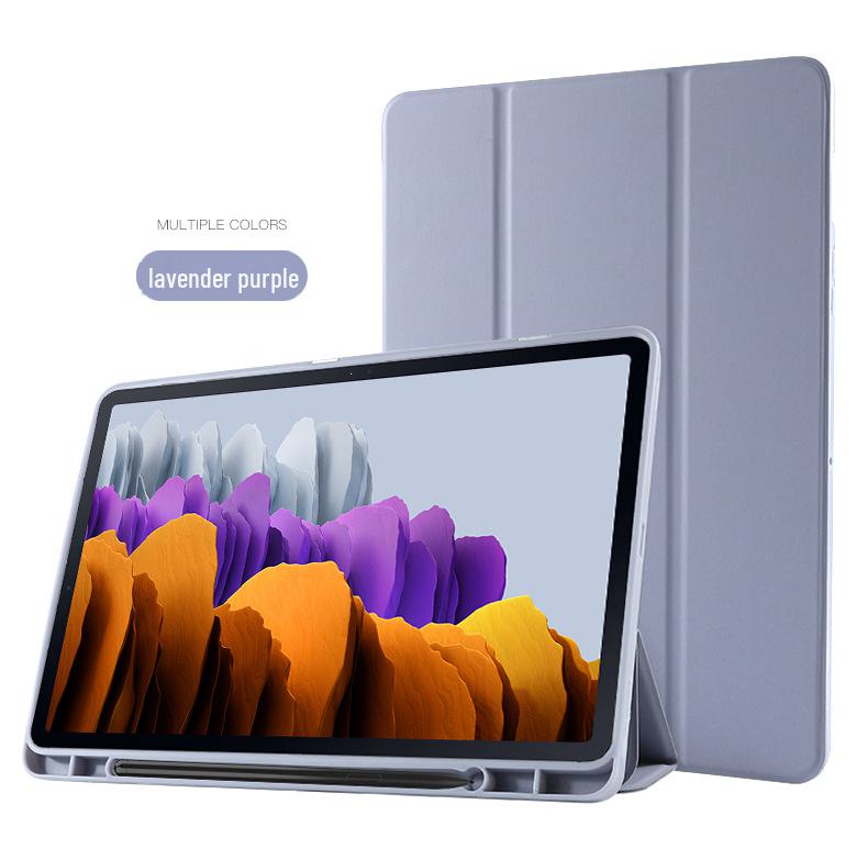 

Кожаный чехол для планшета с гнездом для стилуса для Samsung Tab S8/Plus/S8 - защитное и стильное решение S8 лавандовый