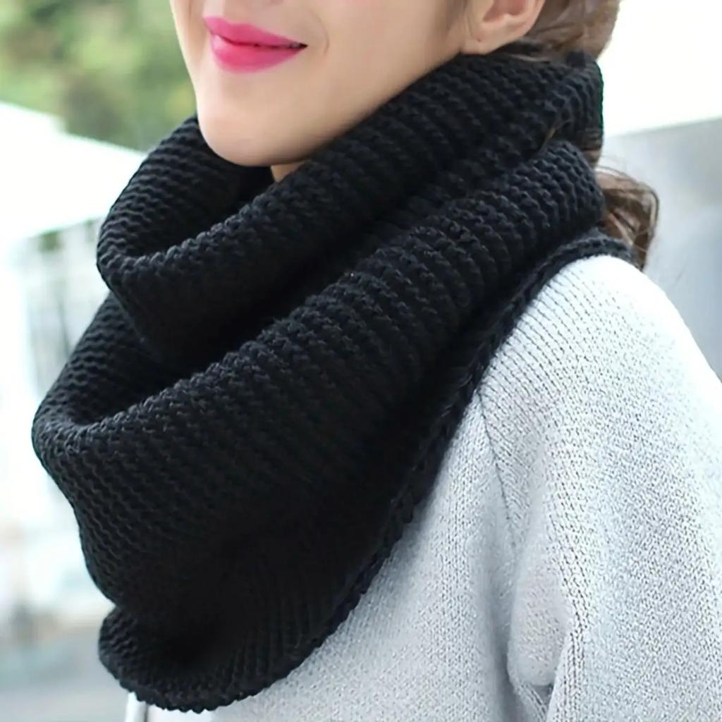 Elegant Thick Winter Scarf for Women - Windproof, Breathable, Infinite Loop Neck Warmer with Soft Style Texture.Machine washable
