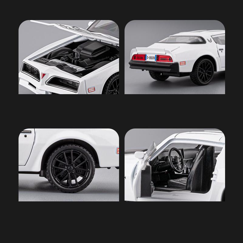 NEU 1/32 Pontiac Firebird Legierung Muscle Car Modell Sound und Licht Rückzug Kinder Spielzeug Sammlerstücke Geburtstagsgeschenk