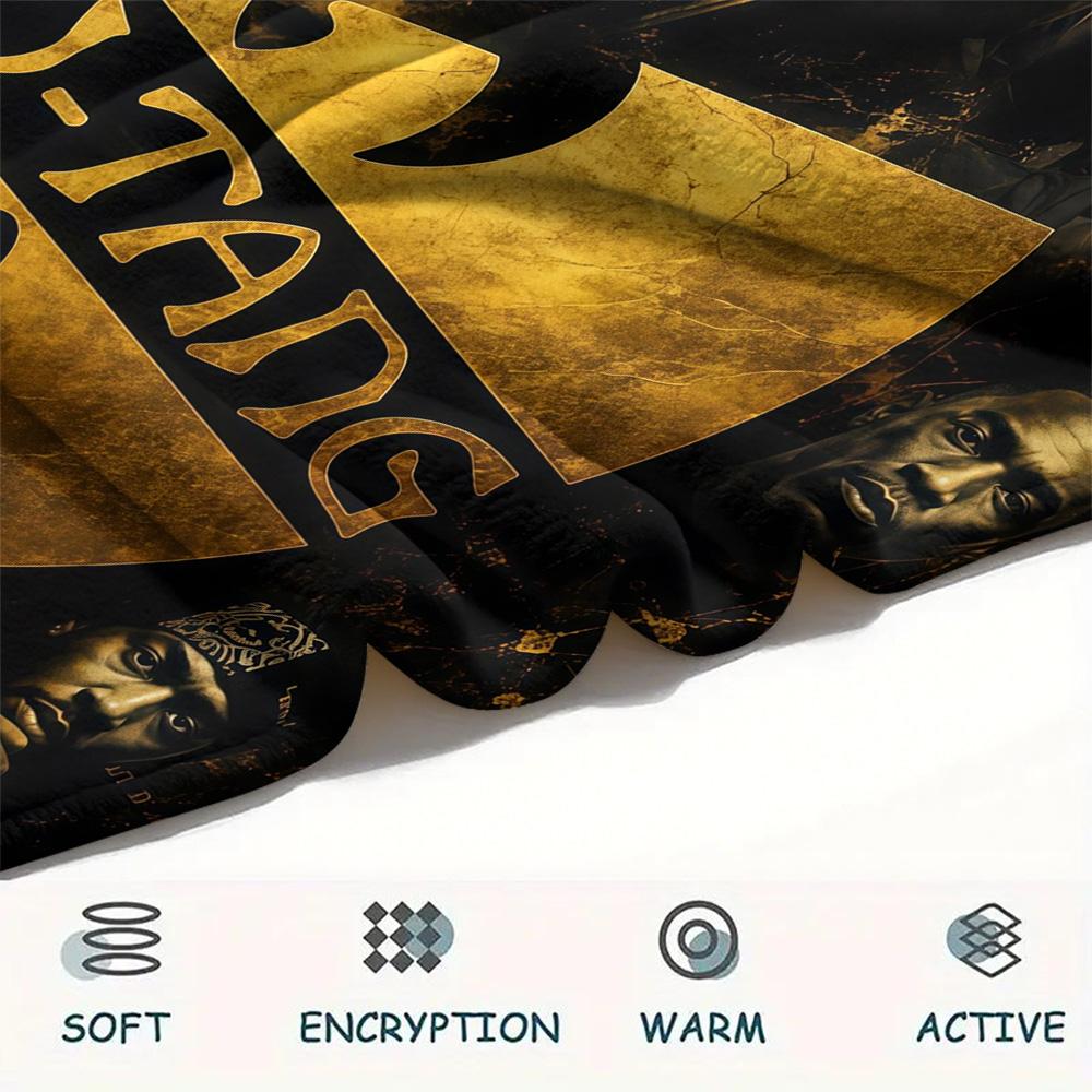 Wu‑Tang Clan Flannel Blanket, High quality Comfortable for All Seasons, Home Decor, Warmth and Comfort