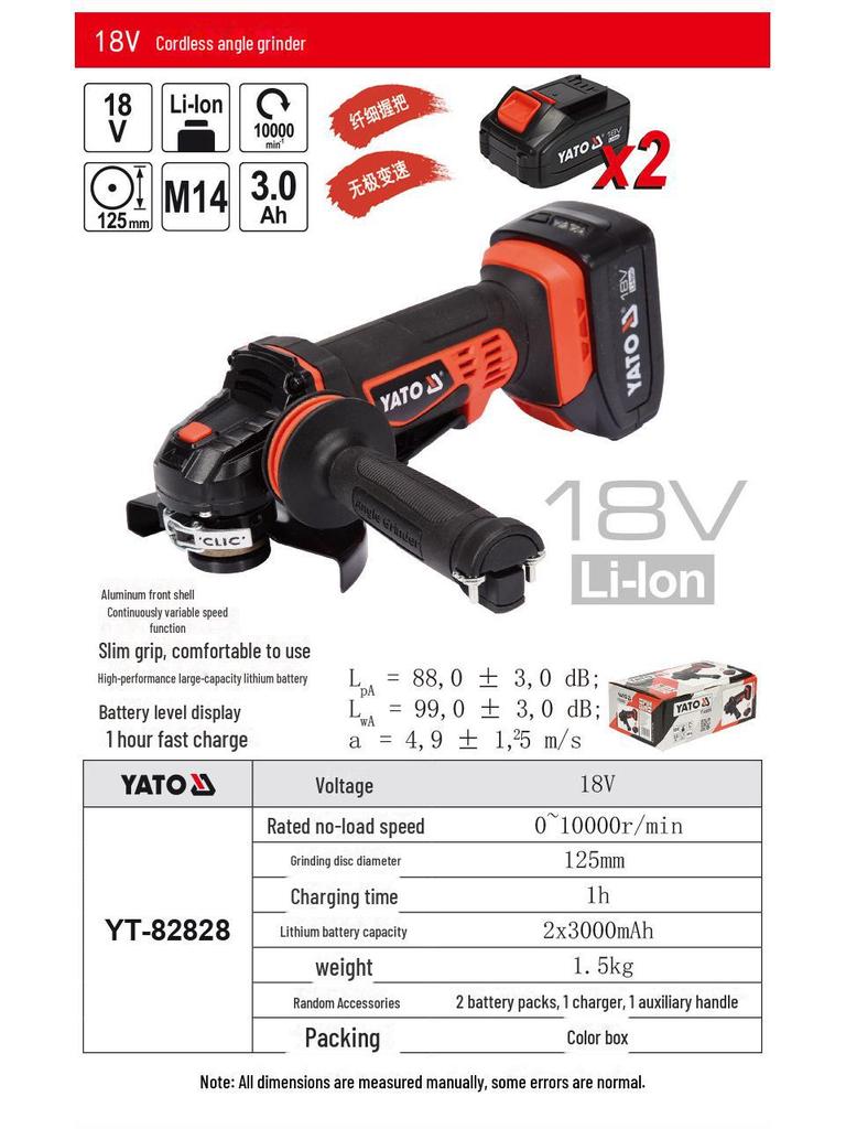 YATO 18V Cordless Grinder