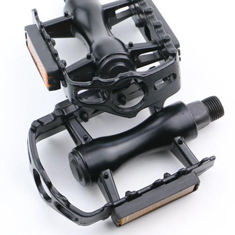 Mountain Road Bike Road Pedal Thread Diameter 14mm Bicycle Pedal Ultralight Semi-Aluminum Alloy Universal Pedal Pedal чёрный