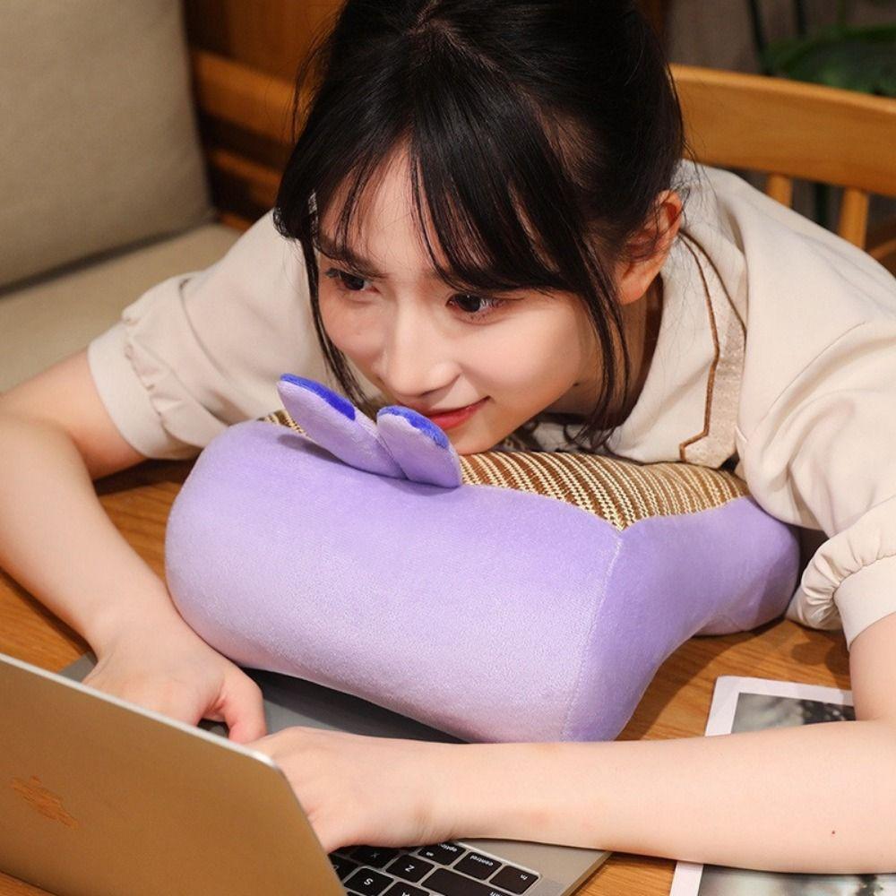 Hollow Breathable Summer Nap Pillow Cool Mat Cute Animal Neck Pillow Office Plush Pillow  Dormitory