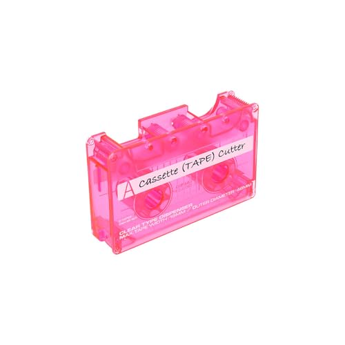 Sun-Star Stationery Tape Cutter, Masking Tape Cassette Type, Clear Pink S4835387