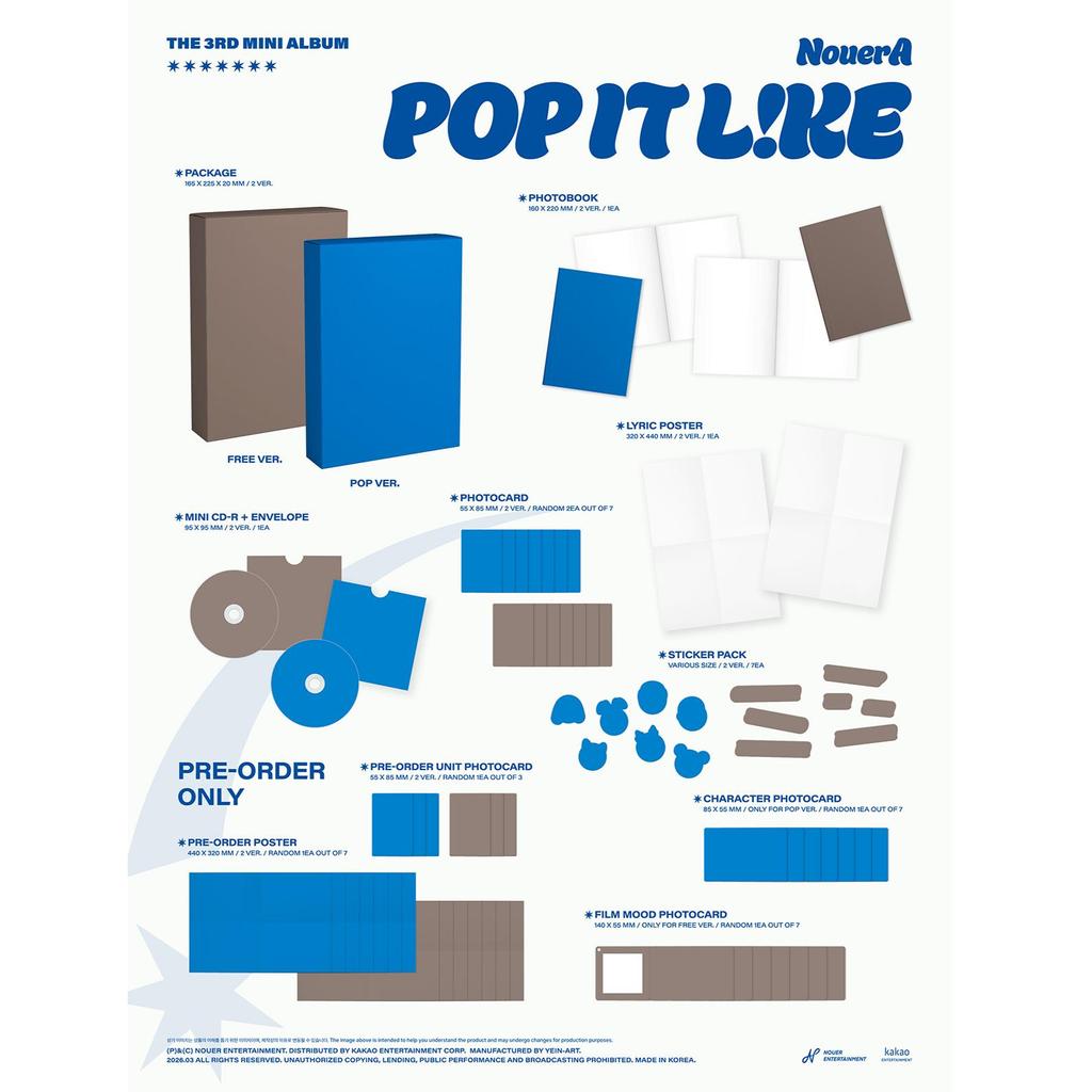 [POB] NouerA [POP IT LIKE] 3rd Mini Album