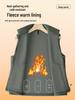 Men's Thickened Fleece Vest, Stand Collar, Double-Sided, Sleeveless Winter Warm Gilet