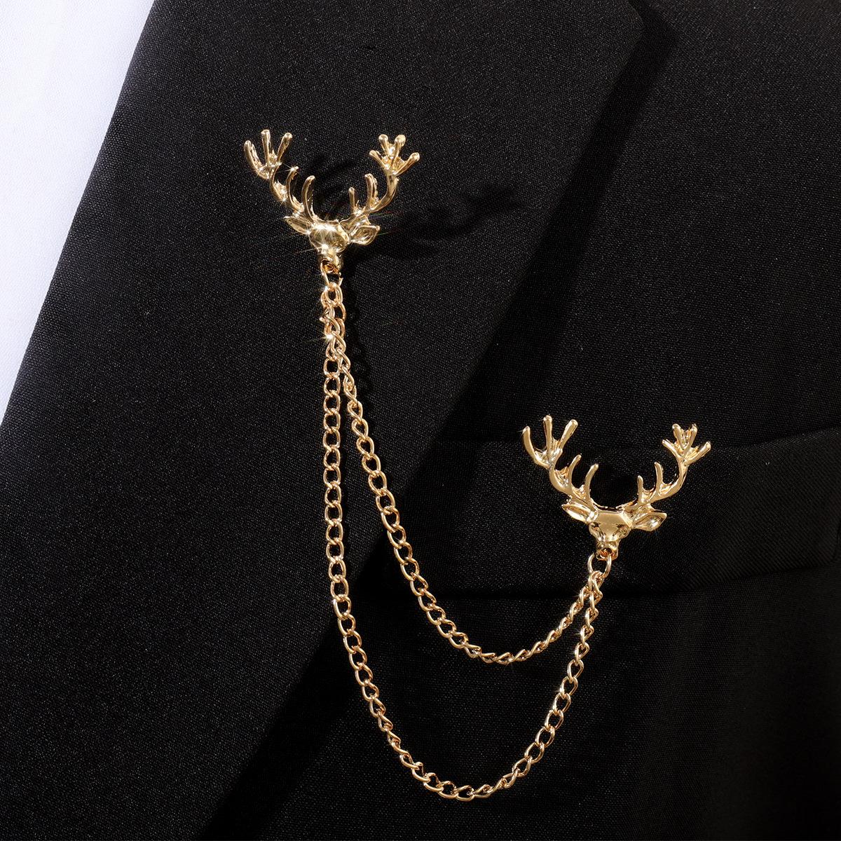 

Япония и Корея мода персонализированный воротник булавка мужская рубашка крышка цепь орел корона бахрома цепь воротник крест ювелирные изделия