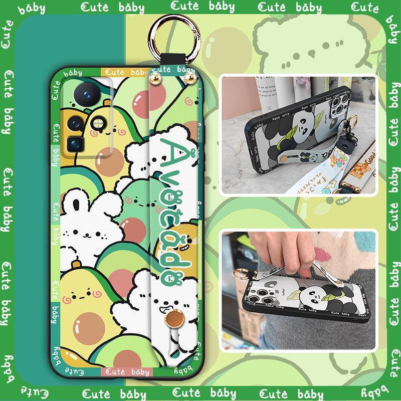 Shockproof Cartoon Phone Case For Infinix Zero X/X Pro/X6811/X6811B Soft Case Cute Dirt-resistant Ring Kickstand Durable