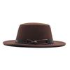 Herbst und Winter neue Britische Herren Zylinderhut flache Kappe flacher Schirm Wollhut Europäischer und Amerikanischer Stil Mode Jazzhut Damenhut