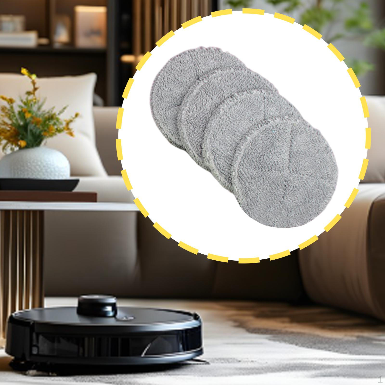 

4 шт. сменные электрические насадки для швабры универсальные круглые формы легко заменяются для очистки серый