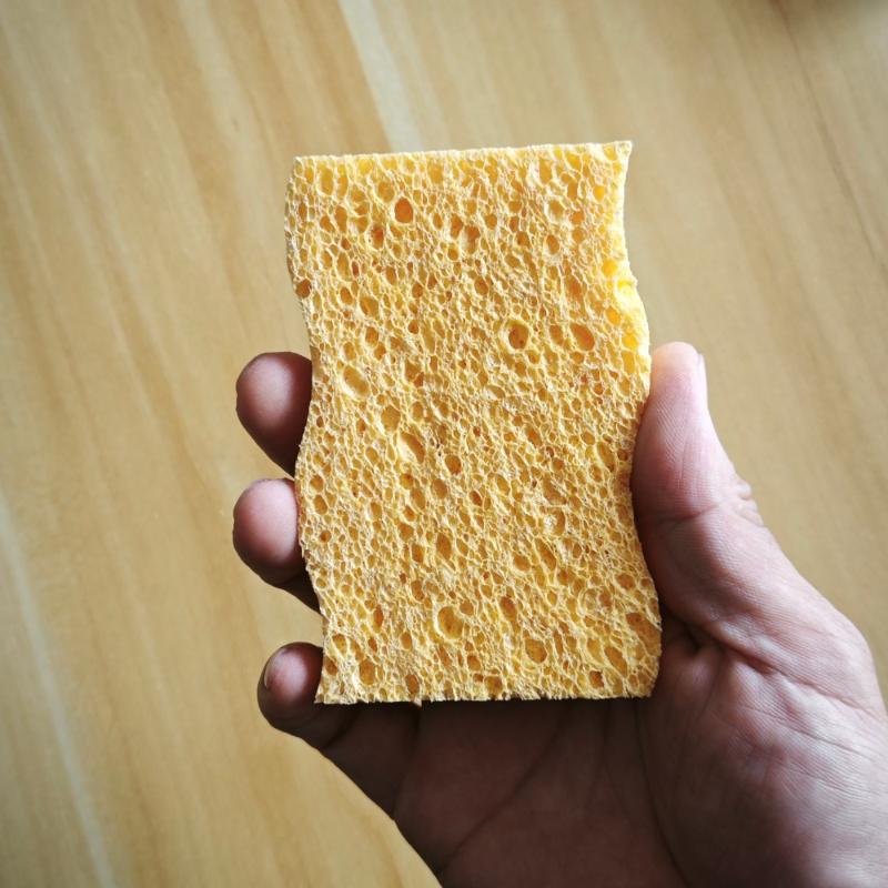 2/6/12 ks Čisticí drátěnka z bavlny z dřevní buničiny Houba na mytí nádobí Drátěnka Houbičky Čisticí houbička Oboustranná čisticí houbička