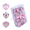 Q1FD Valentinstag Herz-Ornamente Herz-Kugeln Herzförmige Hängedekoration für Valentinsbaum Hochzeitstag