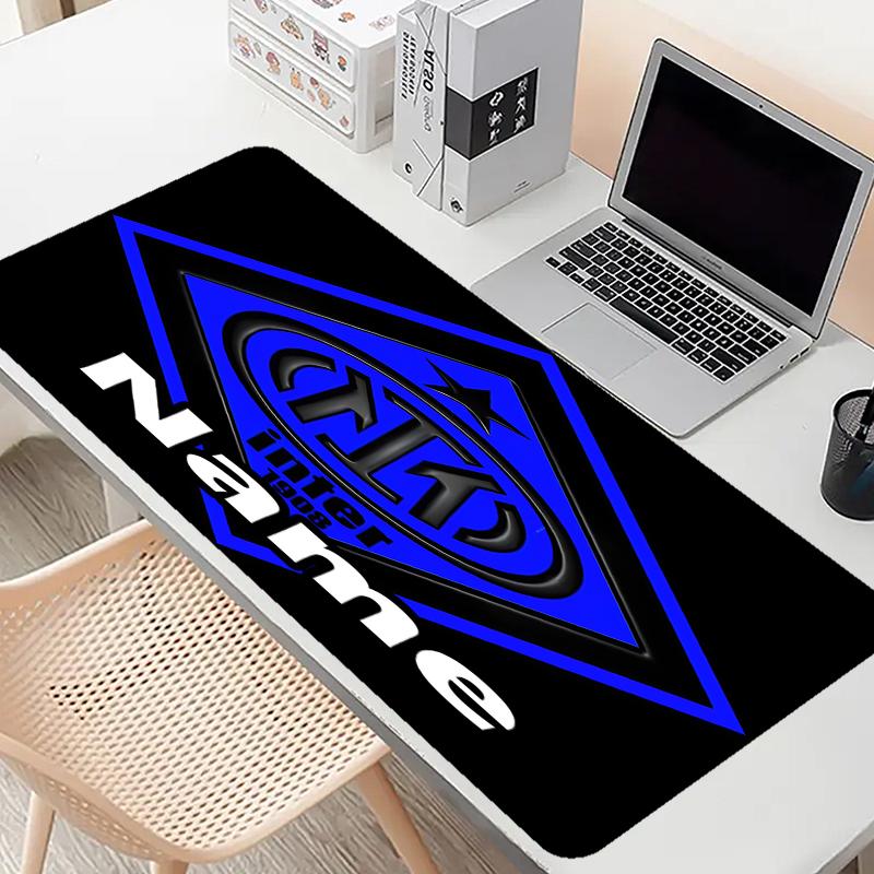 Custom Name Personalized Manchester City FC Pattern Mousepad, Laptop PC Desk Mat, Decorative Desk Mat for Home Keyboard Pad Gift