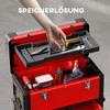 3-Tier Interlocking Steel and Plastic Toolbox Set with Wheels