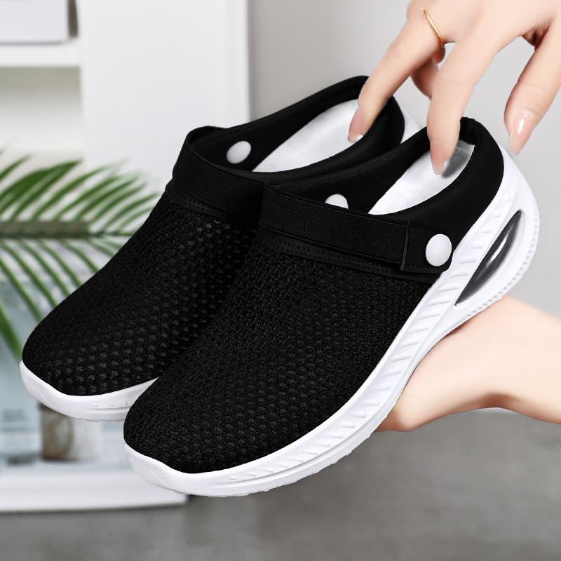 Women's Summer Fashion Slippers Half Slippers Breathable Thick Bottom Soft Outdoor Leisure Sports Shoes Free Shipping