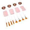 16pcs Esthetician Supplies for Facials Set Small Bowl Fan Flat Brush Hair Band Women Facial Mixing Kit Rosy Gold