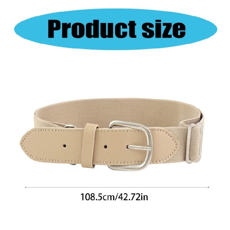 Solid Color Baseball Belt Softball Waist Belt Adjustable Waistband Classical Elastic Waistchain Belt for Teenagers Adult
