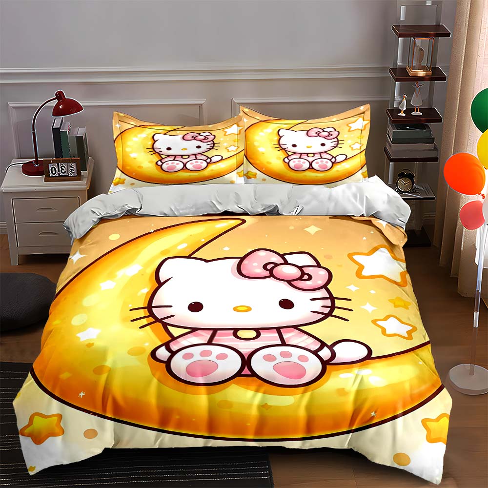 

Cat, moon, stars. Bedding Duvet cover sets Duvet covers Pillowcases gifts (1 * Duvet Cover 2 * Pillowcases, without duvet insert) 135x200cm