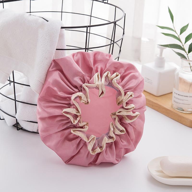 Waterproof Bathroom Shower Cap Thicken Elastic Bath Hat Hair Cap for Women Beauty Hair Salon Dot Products Bathroom Accessories