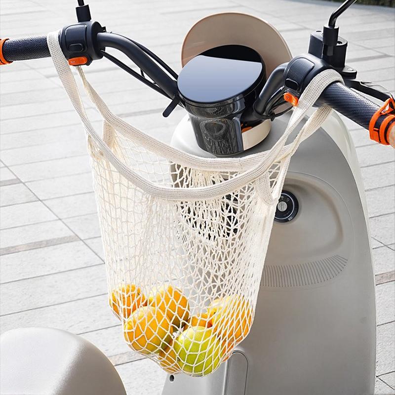 Motorcycle Helmets Luggage Net Scooter Storage Mesh Bag MTB Cycling Handlebar Tube Hanging Baggage Bag Motorcycle Accessories