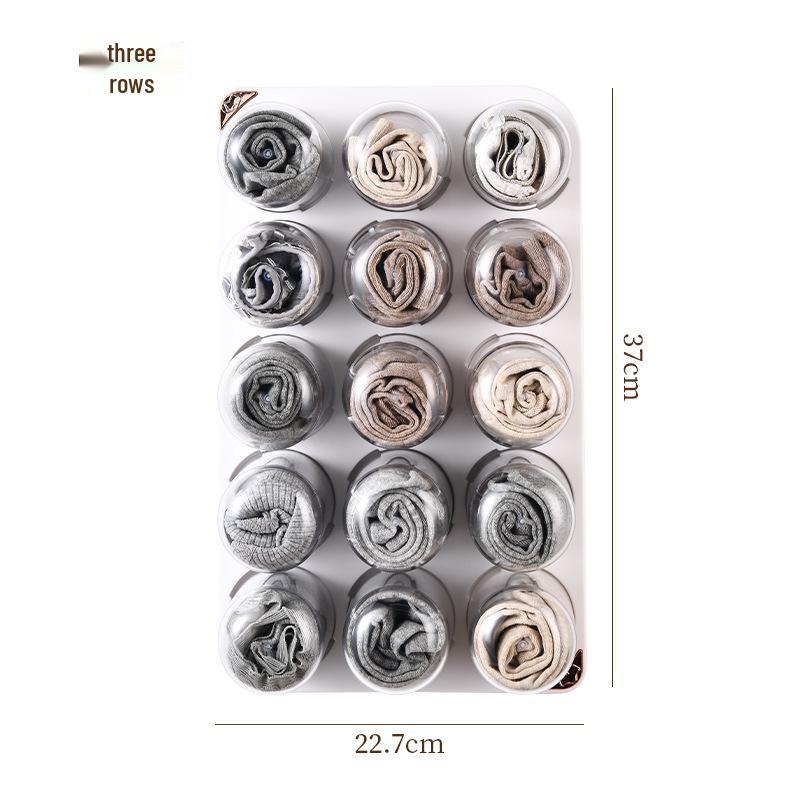 Wall-Mounted Transparent Plastic Socks and Underwear Storage Box
