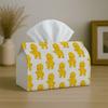2D Flat 1pc Cute Cartoon Animal Decorative Duck Pattern Orange Tissue Box with Storage Organizer for Home, Kitchen, Spill- And Easy-Clean Design, Livi