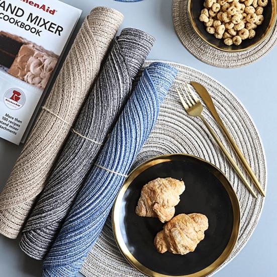 Round Cup Coasters Heat Insulated Bowl Plate Mat Non-slip Table Placemat Decor