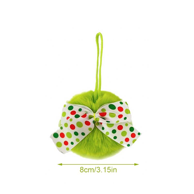 1PC/6PC Bowknot Pom Pom Party Decor Hanging Pendants Gift Faux Fur Soft Hanging Decorations Home Multiple Options Available