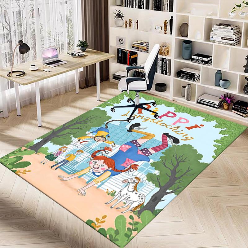 1 Pezzo Pippi Calzelunghe scimmia Tappeto da Pavimento Antiscivolo Extra Large, Ufficio, famiglia, camera da letto, Studio Tappeto Grande Area Tappeti Interni