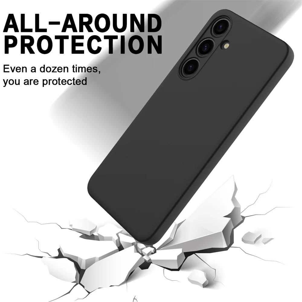 For Samsung Galaxy S25 S24 S23 S22 S21 Plus Ultra Liquid Silicone Case A54 A34 A53 A52 A41 A51 A52 Soft Cover Phone Accessories