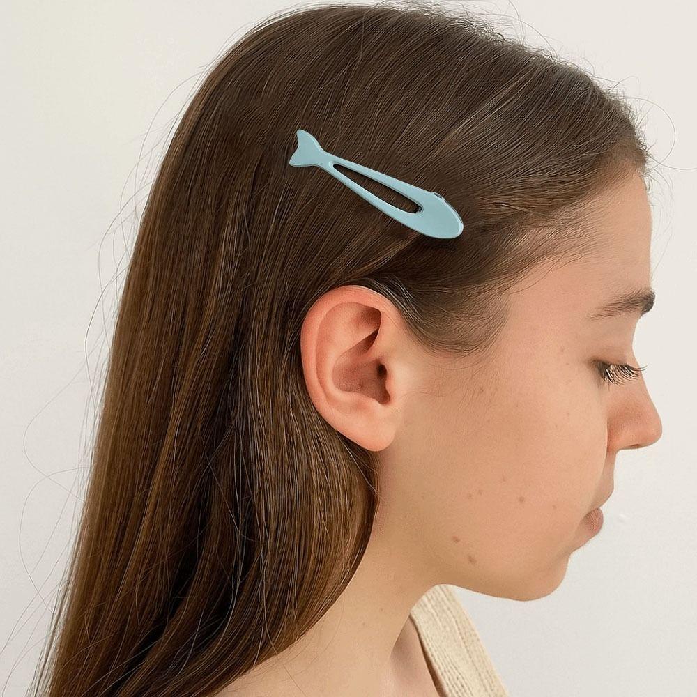 Milk Blue Hair Accessories Metal Sweet Hairpin Trendy Fish Hairpin  Women Girls