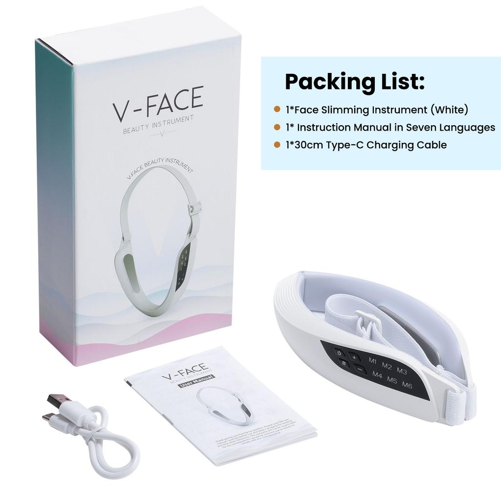 Electric V-Face Lifting Device Facial Beauty Slimming Massager 6 Modes for Double Chin Removal Face Firming & Slimming