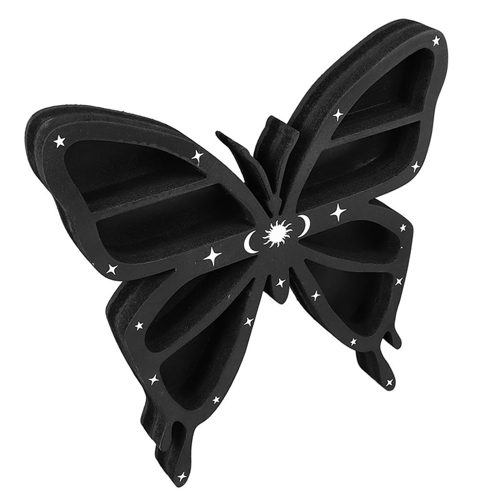 Butterfly Crystal Shelf Mechanically Carved Multipurpose Crystal Shelf Display for Candles