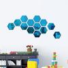 Self-Adhesive Hexagonal Acrylic 3D Mirror Wall Stickers for Living Room and Bedroom Decor