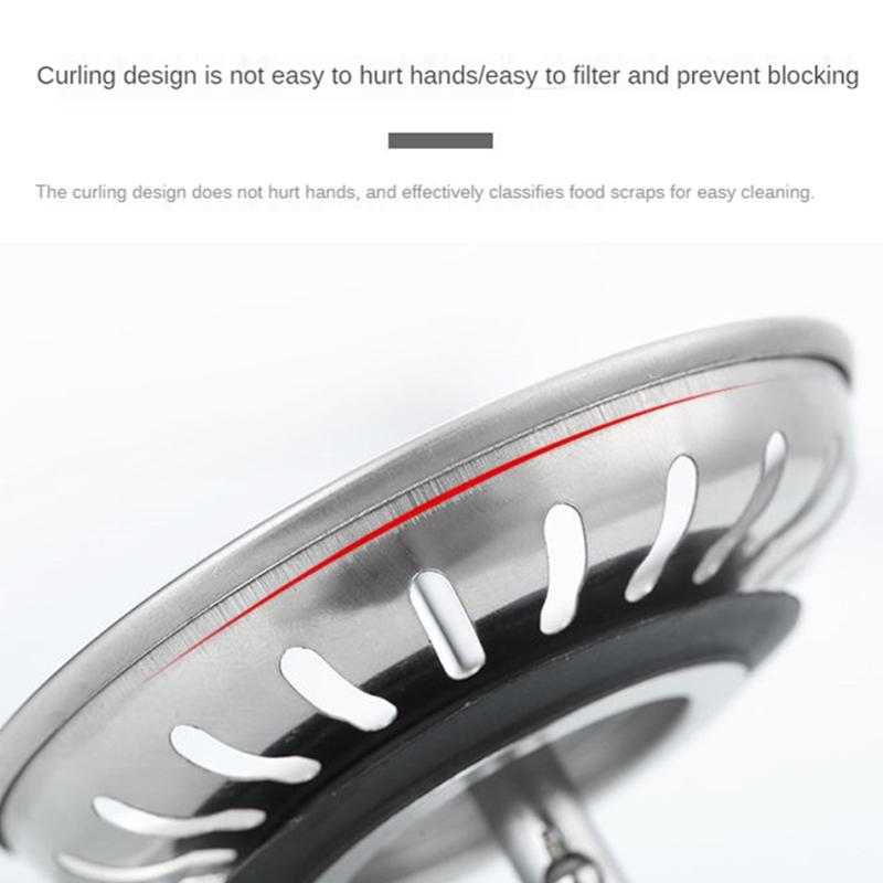 Stainless Steel Sink Drain Strainer Shower Drain Mesh Hair Catcher for Bathroom Bathtub Kitchen Easy to Install