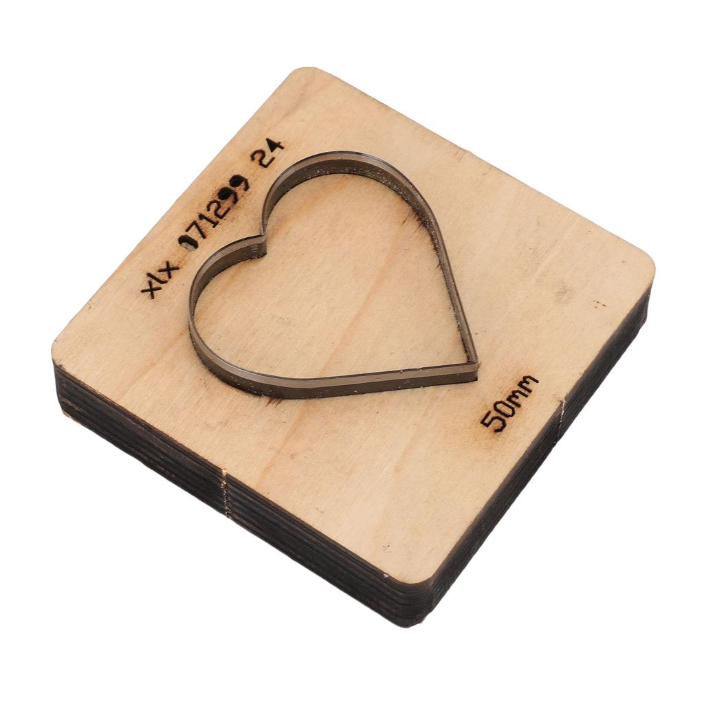 Heart Shape Leather Cutting Die High Carbon Steel Leather Punching Die with Thick Wooden Base for