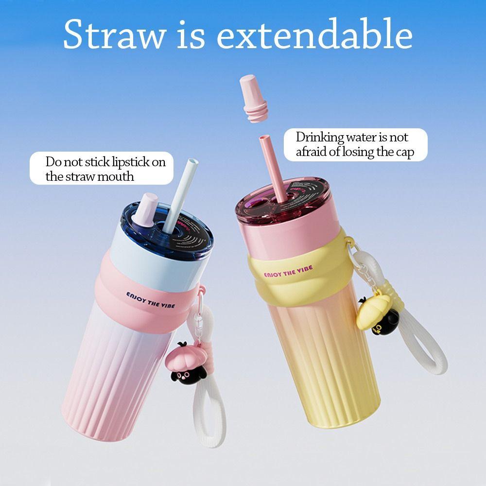 700ML Vacuum Cup With Lifting Rope Direct Drinking Cup Thermal Water Bottle Office Workers