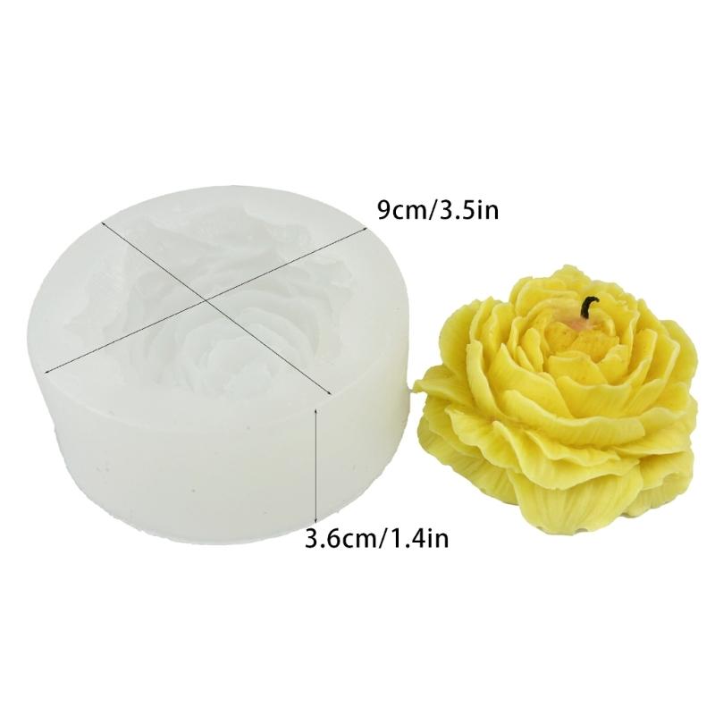 Rose Peony Flower Carnation Candle Silicone Mold Resin Epoxy Halloween Crafts DIY Ornament Jewelry Candle Making Tool