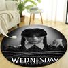 1pc Addams Family Wednesday2 Design Printed Area Round Carpet for Bedroom Living Room Home Decor Rugs Mat Non Slip Mat Rug for Bedside