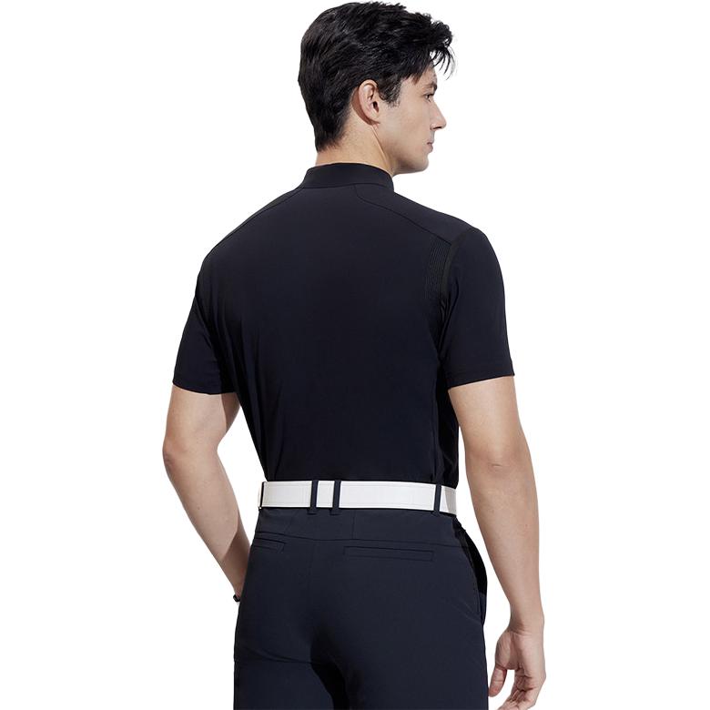 FILA Golf Series Quick-Dry Training Short Sleeve Polo Shirt Men tops Deep-Black A61M425103F-BK