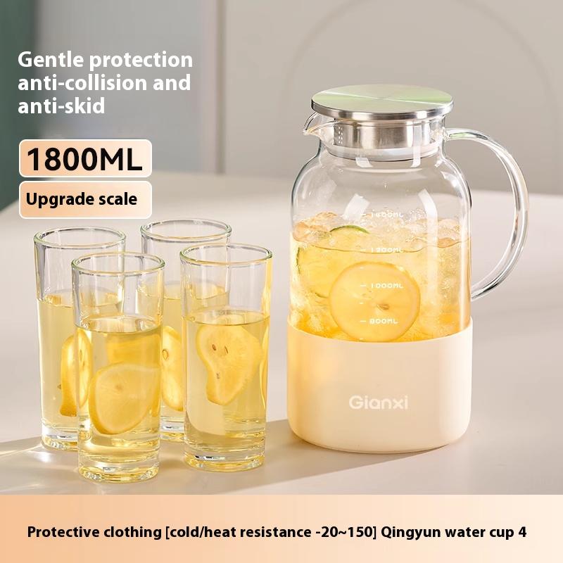 Gianxi Cold Water Kettle Glass Water Kettle High Temperature Resistant Cold Water Kettle Cold Foam Teapot Summer Tea Pot