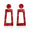New Korean Heart Statement Drop Earrings  for Women Fashion Vintage Geometric Acrylic Dangle Hanging Earring Jewelry ear stu