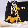 Yousheng Dachshund Dog Bag Pendant Bag Charms with Woven Umbrella Retractable Rope Keys Bags Wallets Accessories