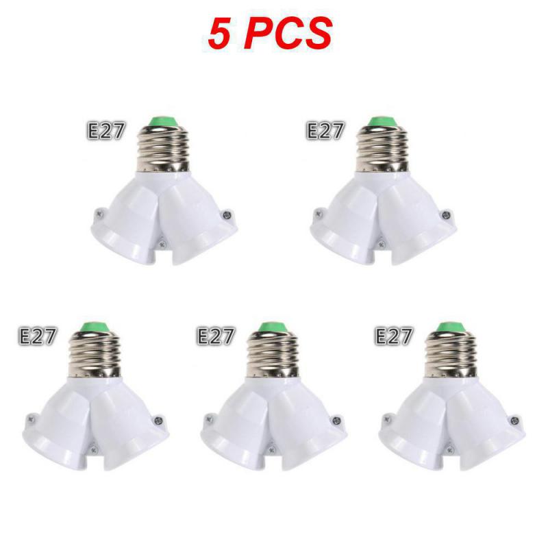 Screw E27 LED Base Light Lamp Bulb Socket E27 To E27/2-head Dual Head  Adapter Lamp Holder E27 Socket Bulb Holder