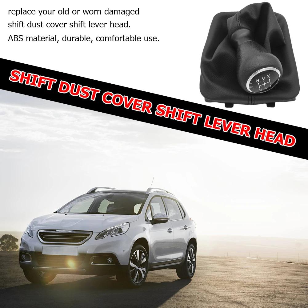 For Peugeot 5 Speed Gear Shift Knob Shifter Lever Stick Gaiter Boot Cover Car Shift Knob Lever Stick Boot Cover Car Accessories